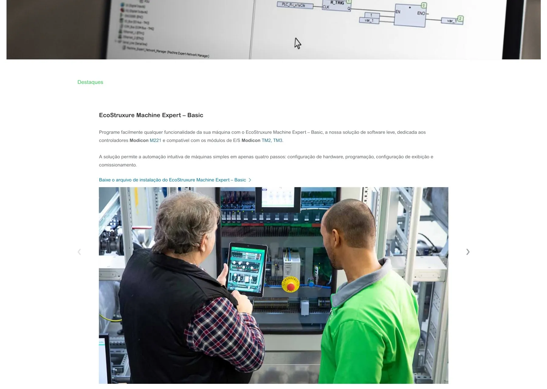 Material Schneider EcoStruxure Machine Expert